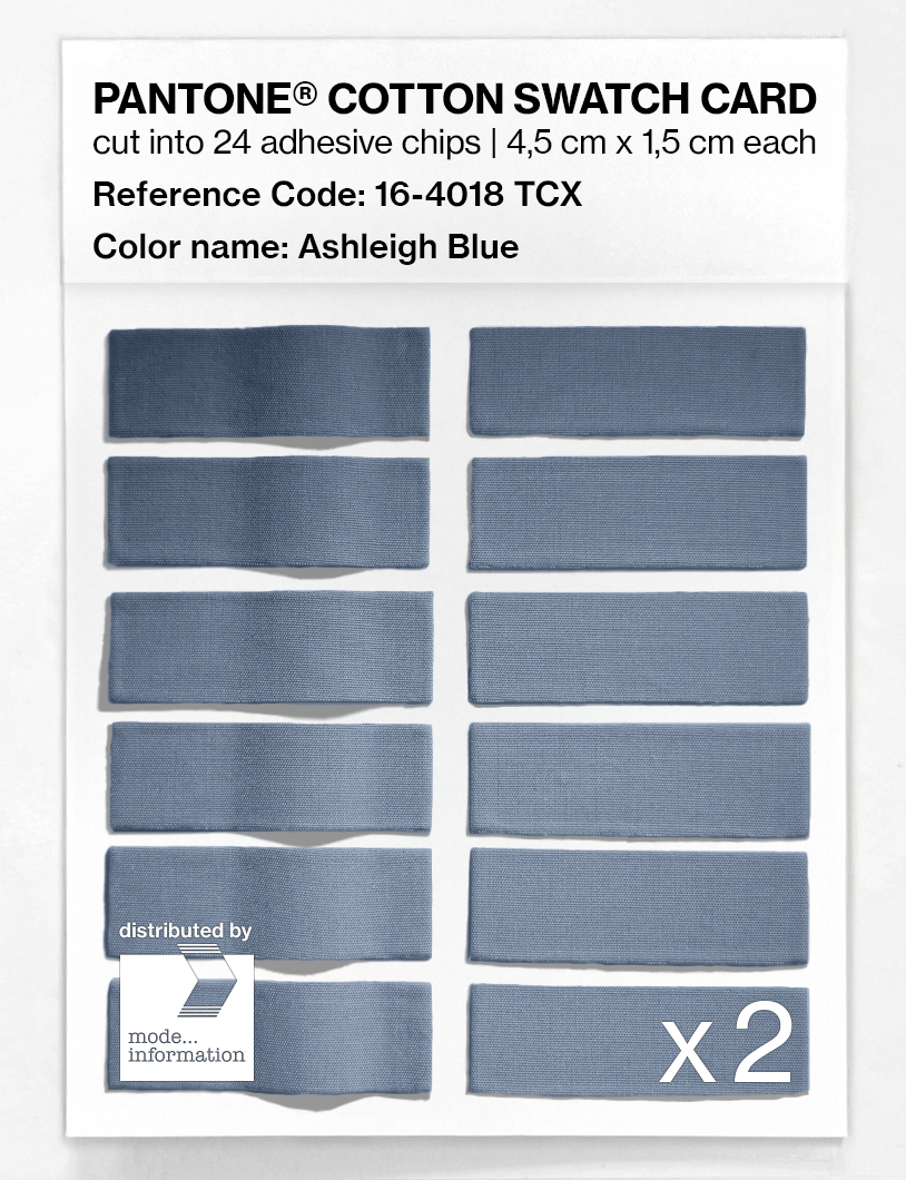 Product image 6 of the product “PANTONE® COTTON SWATCH CARD 16-4018 TCX Ashleigh Blue ”