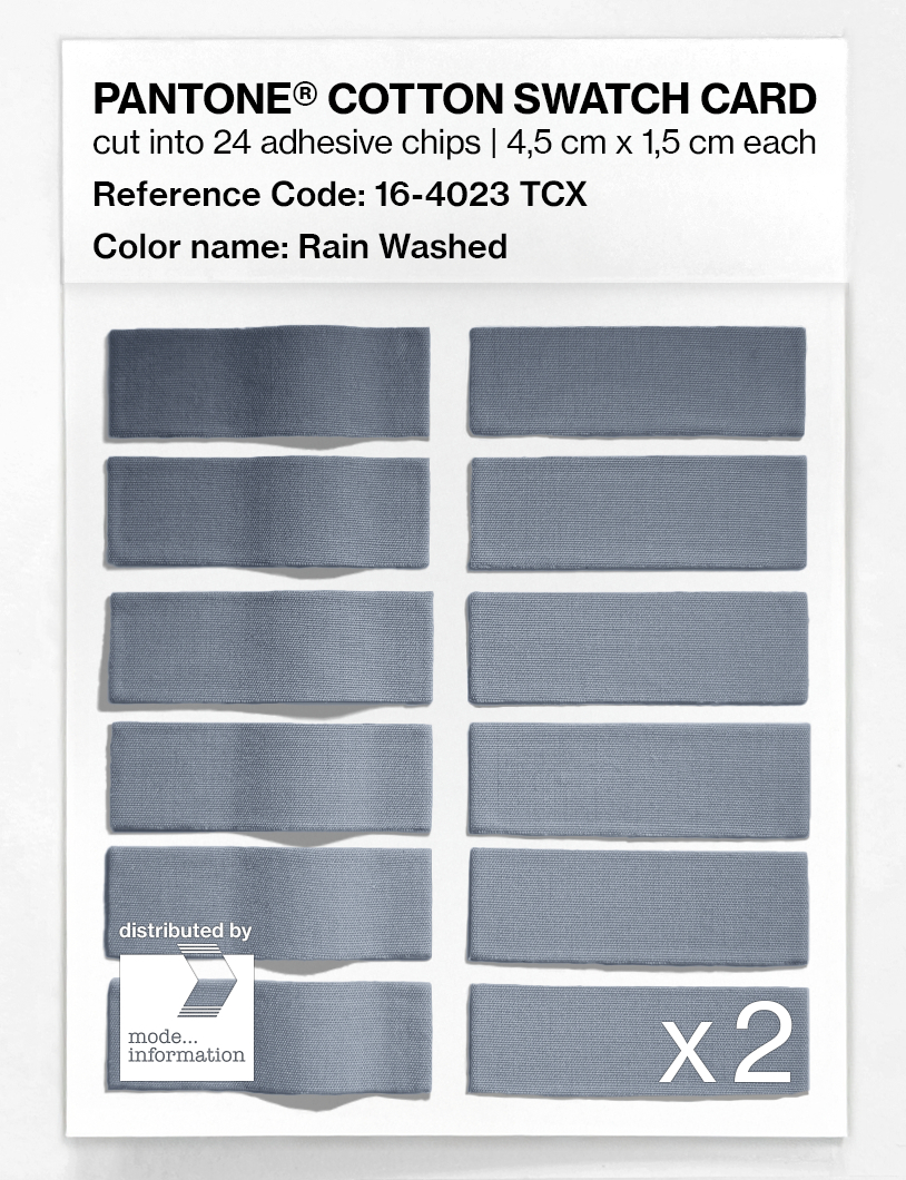 Product image 6 of the product “PANTONE® COTTON SWATCH CARD 16-4023 TCX Rain Washed ”