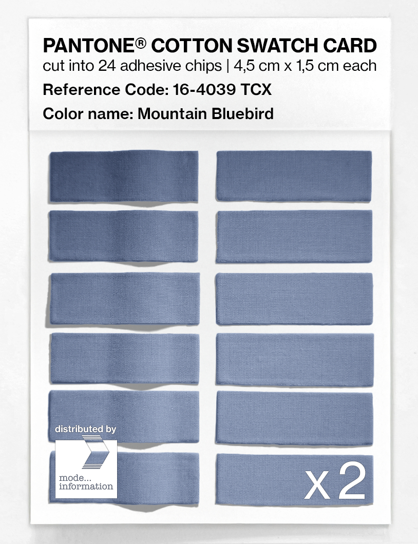 Product image 6 of the product “PANTONE® COTTON SWATCH CARD 16-4039 TCX Mountain Bluebird ”