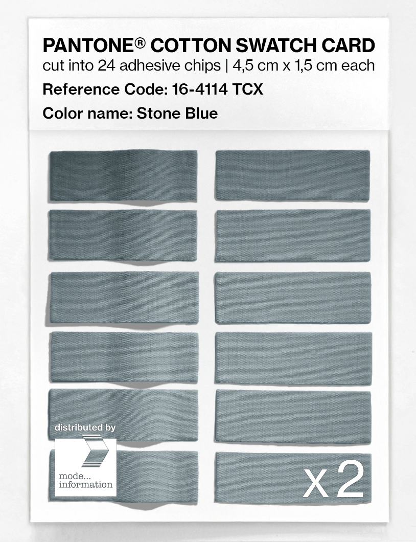 Product image 6 of the product “PANTONE® COTTON SWATCH CARD 16-4114 TCX Stone Blue ”