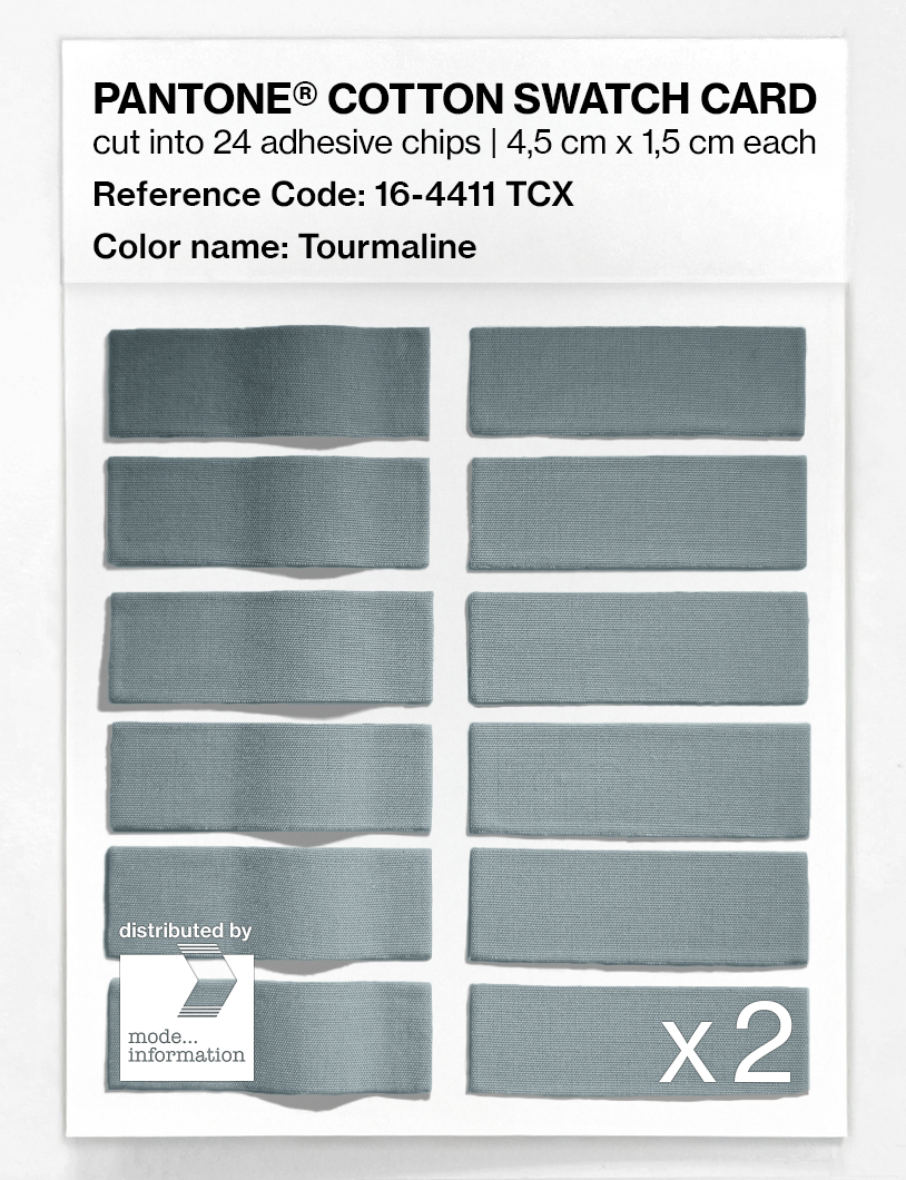 Product image 6 of the product “PANTONE® COTTON SWATCH CARD 16-4411 TCX Tourmaline ”