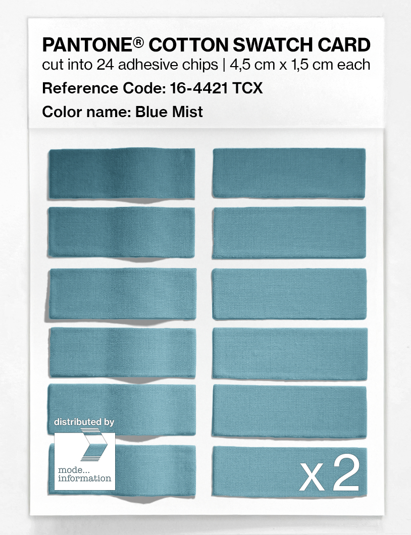 Product image 6 of the product “PANTONE® COTTON SWATCH CARD 16-4421 TCX Blue Mist ”