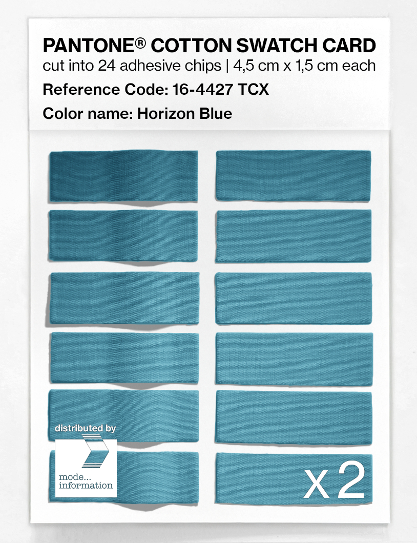 Product image 6 of the product “PANTONE® COTTON SWATCH CARD 16-4427 TCX Horizon Blue ”