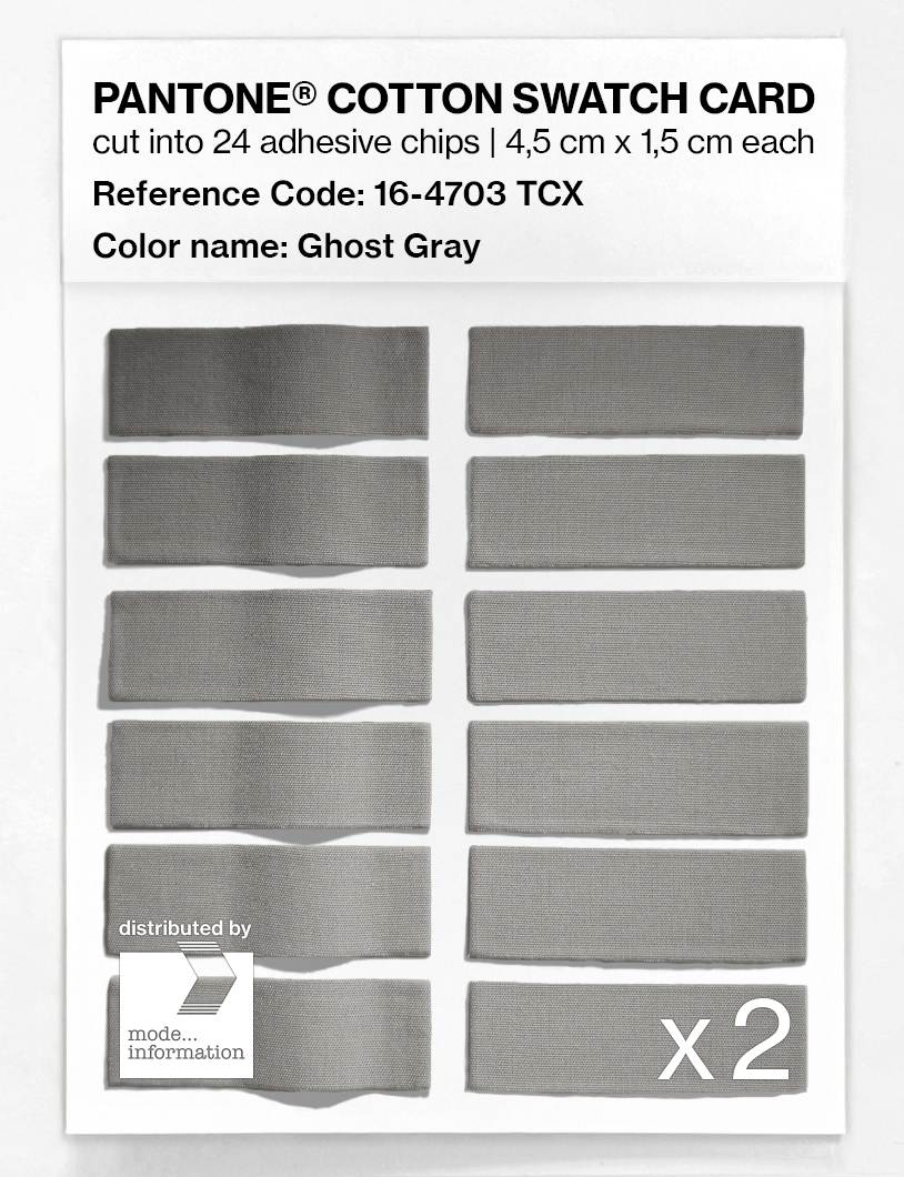 Product image 6 of the product “PANTONE® COTTON SWATCH CARD 16-4703 TCX Ghost Gray ”