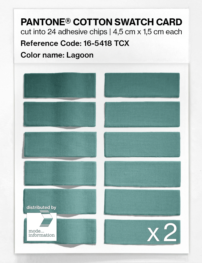 Product image 6 of the product “PANTONE® COTTON SWATCH CARD 16-5418 TCX Lagoon ”