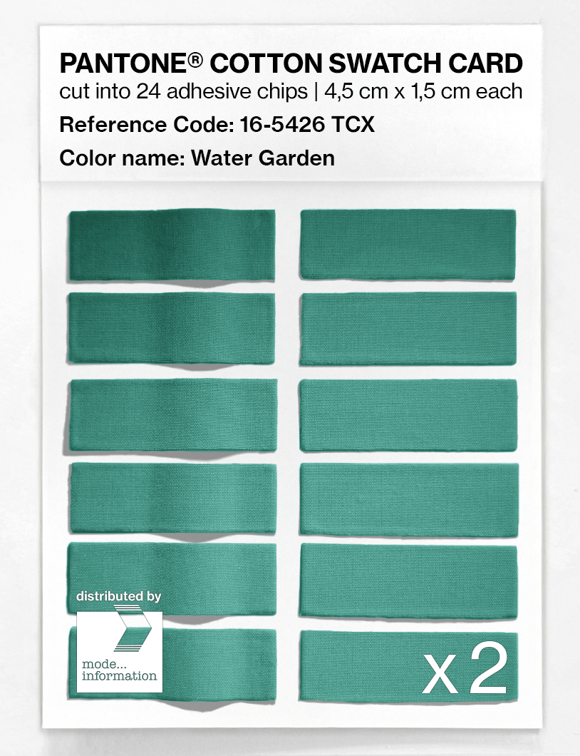 Product image 6 of the product “PANTONE® COTTON SWATCH CARD 16-5426 TCX Water Garden ”