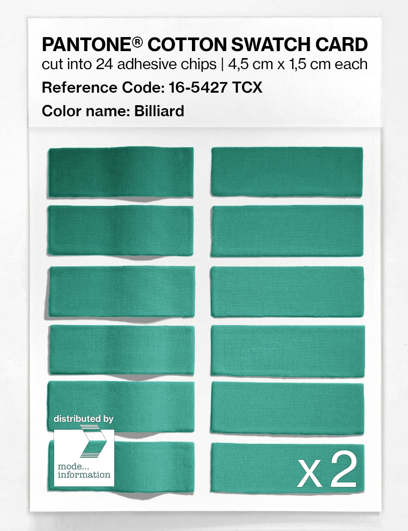 Product image 6 of the product “PANTONE® COTTON SWATCH CARD 16-5427 TCX Billiard ”