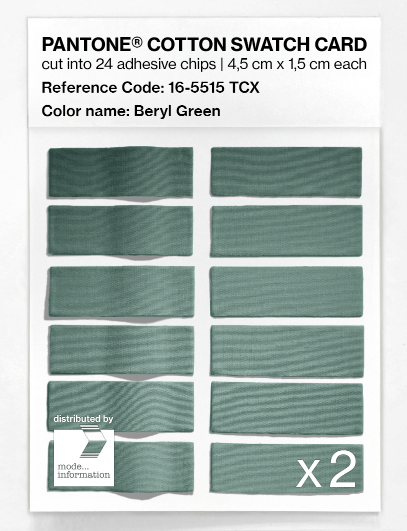 Product image 6 of the product “PANTONE® COTTON SWATCH CARD 16-5515 TCX Beryl Green ”