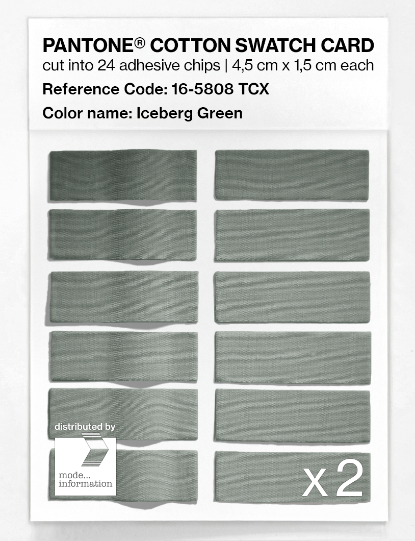 Product image 6 of the product “PANTONE® COTTON SWATCH CARD 16-5808 TCX Iceberg Green ”