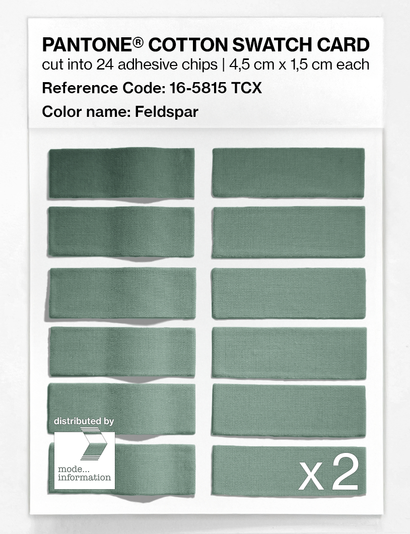 Product image 6 of the product “PANTONE® COTTON SWATCH CARD 16-5815 TCX Feldspar ”