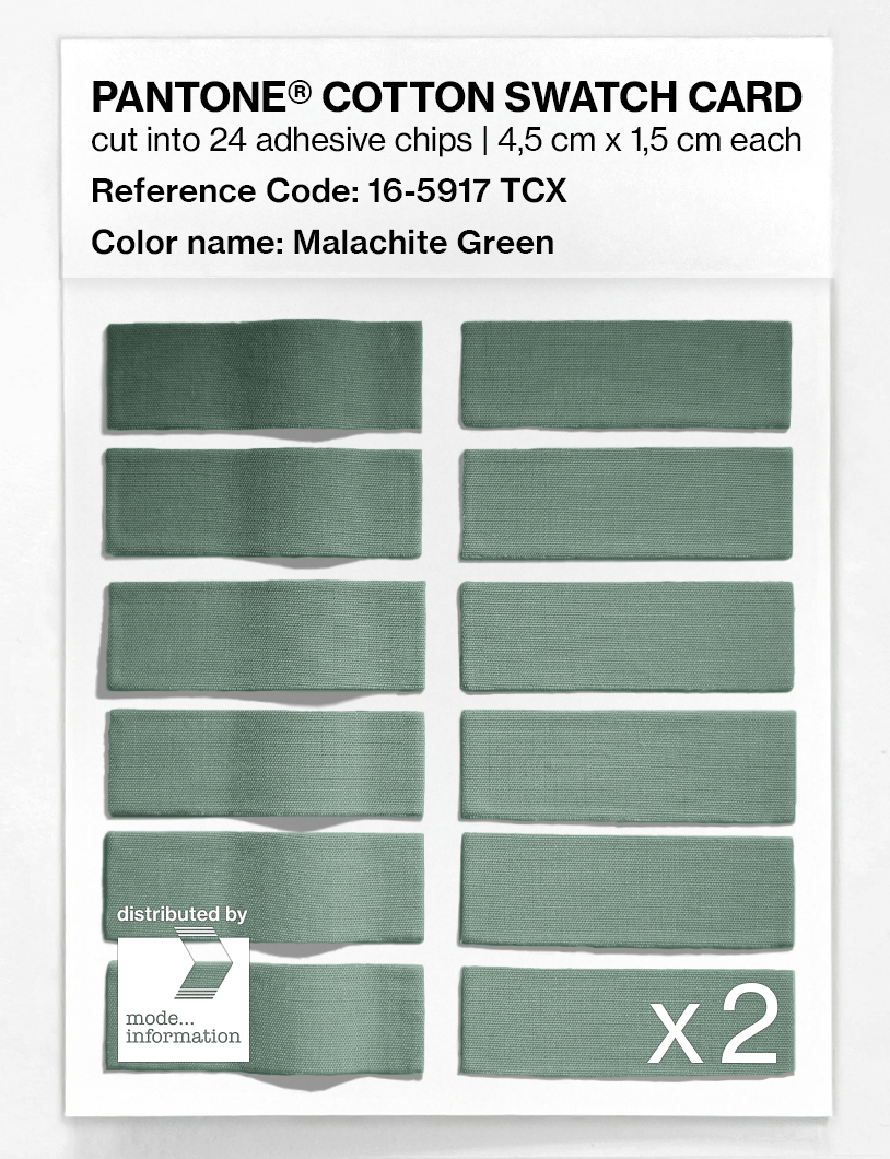 Product image 6 of the product “PANTONE® COTTON SWATCH CARD 16-5917 TCX Malachite Green ”
