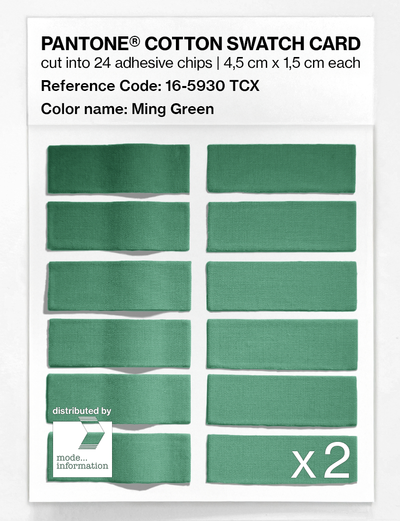 Product image 6 of the product “PANTONE® COTTON SWATCH CARD 16-5930 TCX Ming Green ”