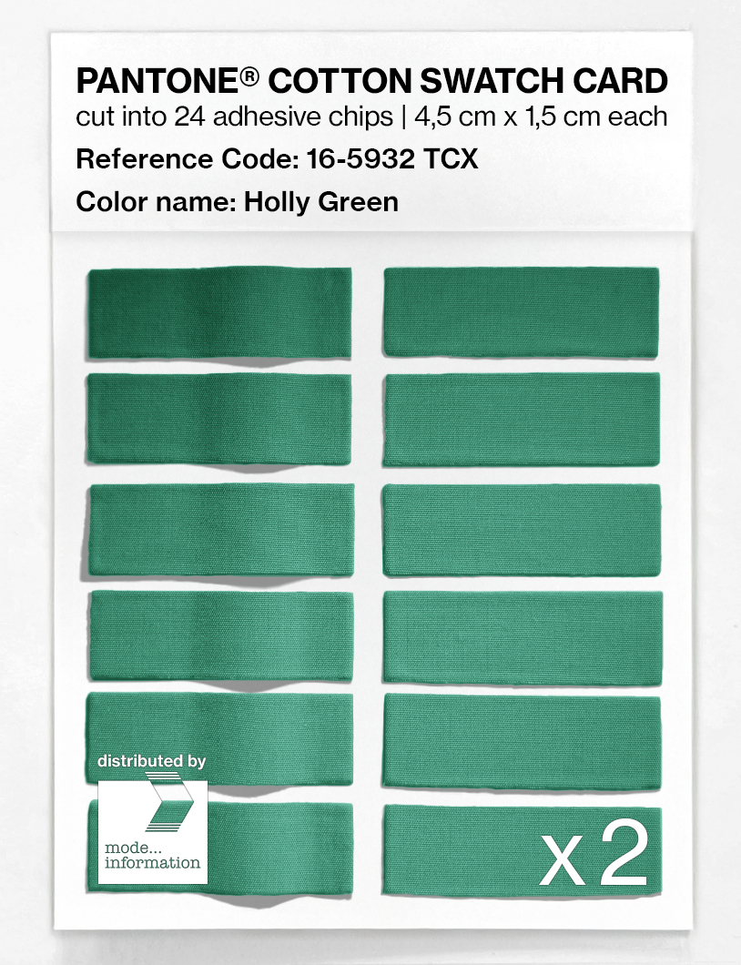 Product image 6 of the product “PANTONE® COTTON SWATCH CARD 16-5932 TCX Holly Green ”