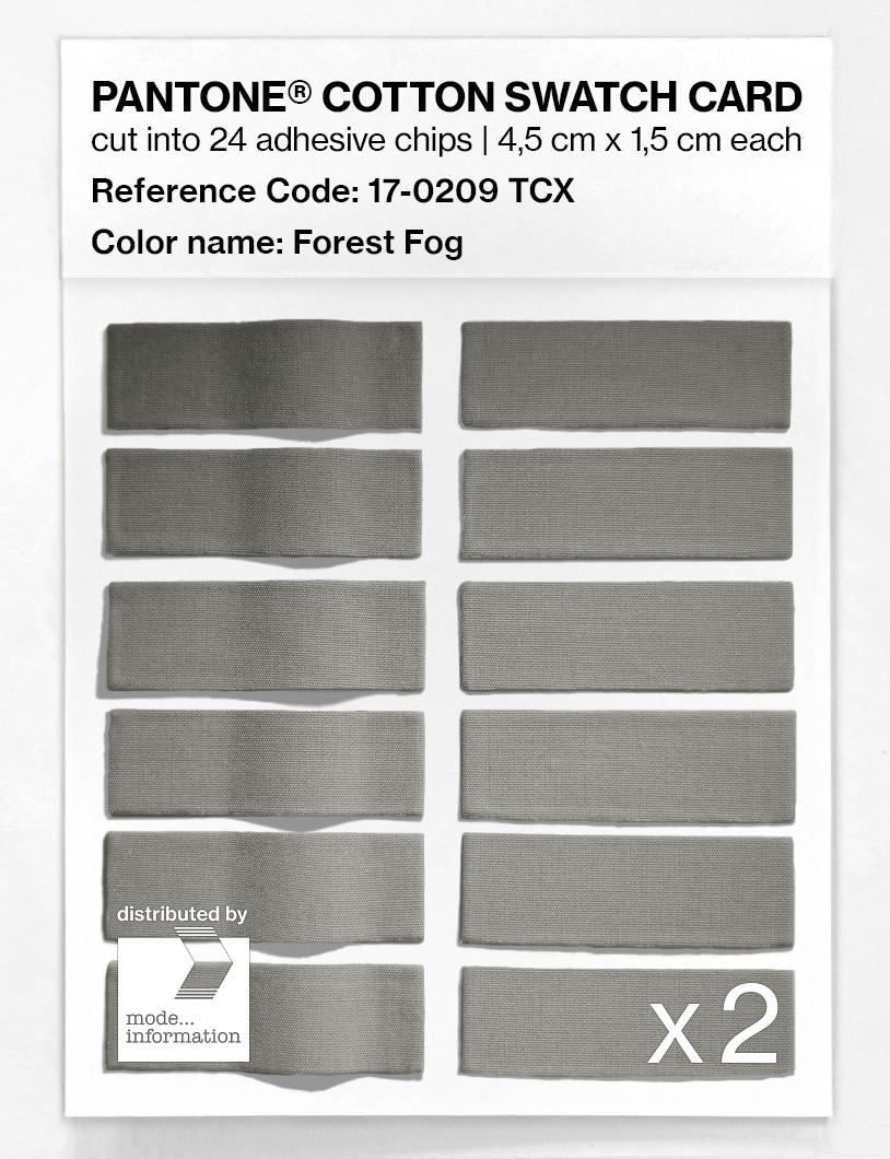 Product image 6 of the product “PANTONE® COTTON SWATCH CARD 17-0209 TCX Forest Fog ”