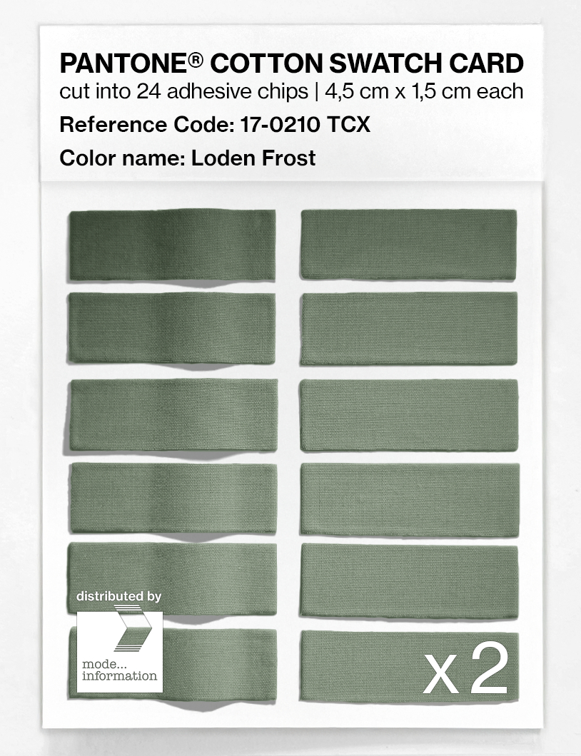 Product image 6 of the product “PANTONE® COTTON SWATCH CARD 17-0210 TCX Loden Frost ”