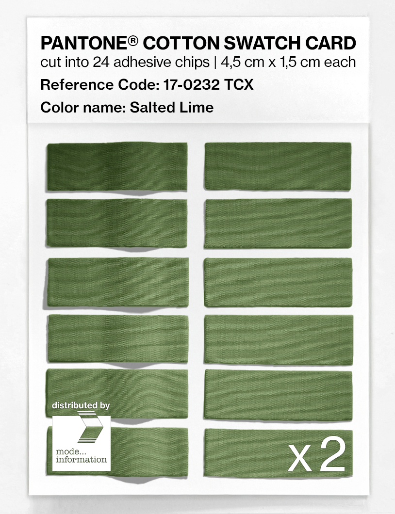 Product image 6 of the product “PANTONE® COTTON SWATCH CARD 17-0232 TCX Salted Lime ”