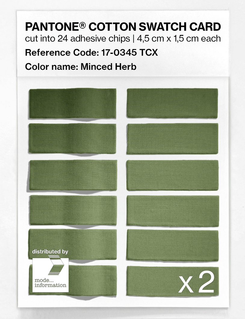 Product image 6 of the product “PANTONE® COTTON SWATCH CARD 17-0345 TCX Minced Herb ”