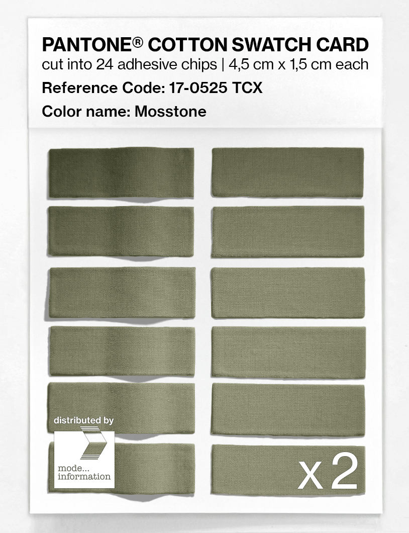 Product image 6 of the product “PANTONE® COTTON SWATCH CARD 17-0525 TCX Mosstone ”