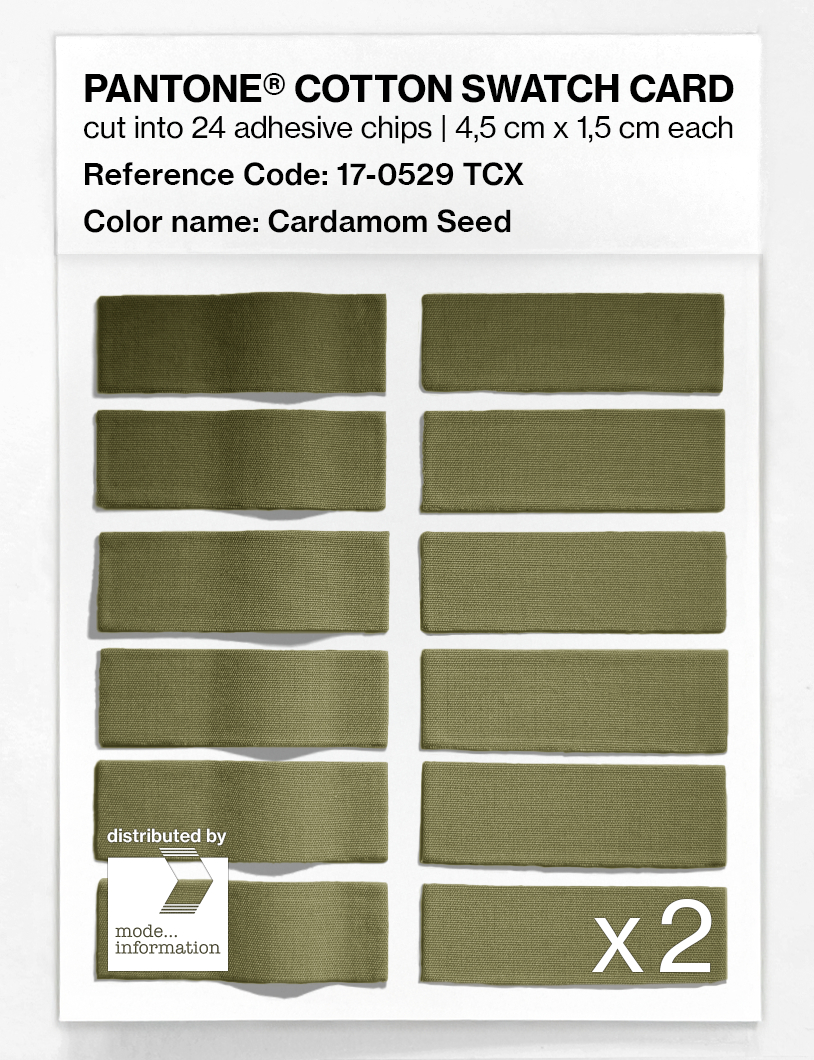 Product image 6 of the product “PANTONE® COTTON SWATCH CARD 17-0529 TCX Cardamom Seed ”
