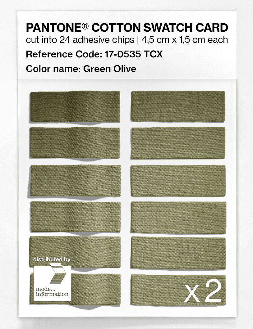 Product image 6 of the product “PANTONE® COTTON SWATCH CARD 17-0535 TCX Green Olive ”