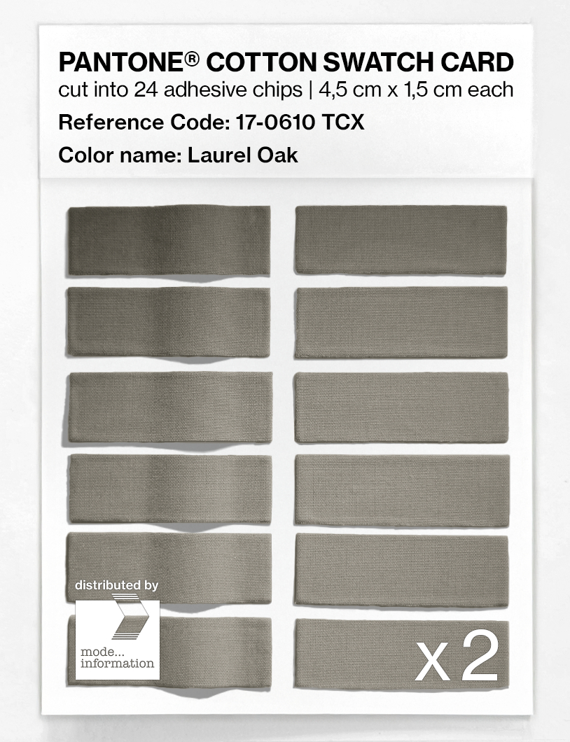 Product image 6 of the product “PANTONE® COTTON SWATCH CARD 17-0610 TCX Laurel Oak ”