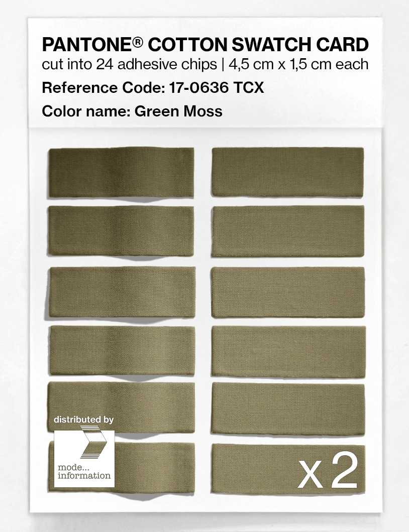 Product image 6 of the product “PANTONE® COTTON SWATCH CARD 17-0636 TCX Green Moss ”