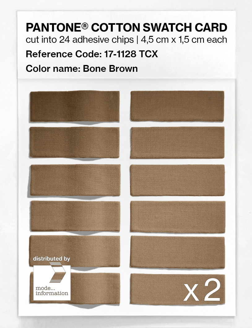 Product image 6 of the product “PANTONE® COTTON SWATCH CARD 17-1128 TCX Bone Brown ”