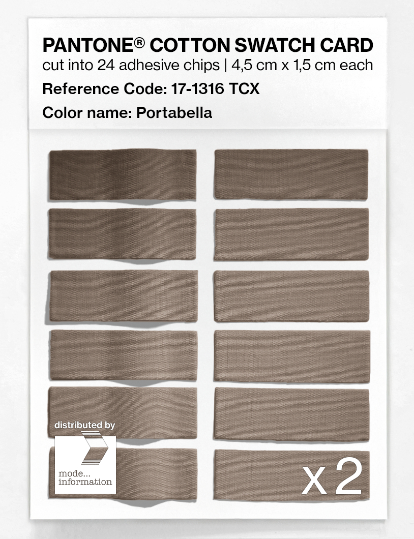 Product image 6 of the product “PANTONE® COTTON SWATCH CARD 17-1316 TCX Portabella ”