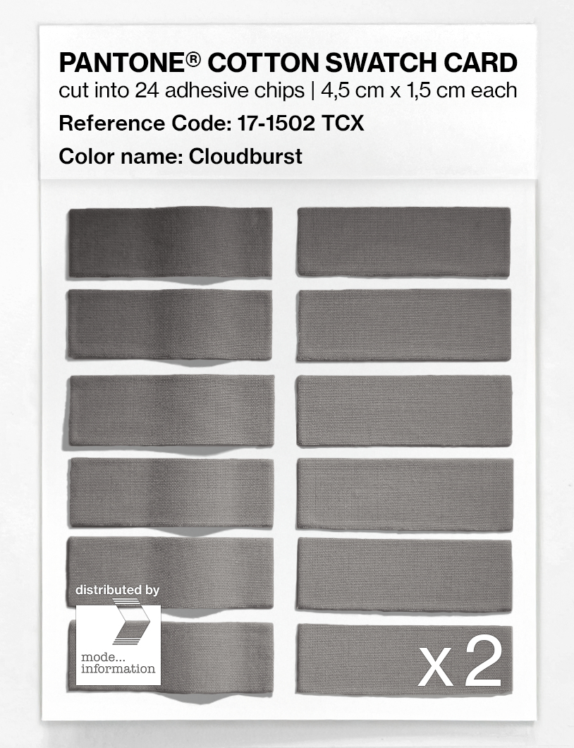 Product image 6 of the product “PANTONE® COTTON SWATCH CARD 17-1502 TCX Cloudburst ”