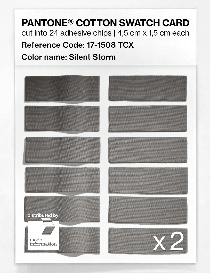 Product image 6 of the product “PANTONE® COTTON SWATCH CARD 17-1508 TCX Silent Storm ”