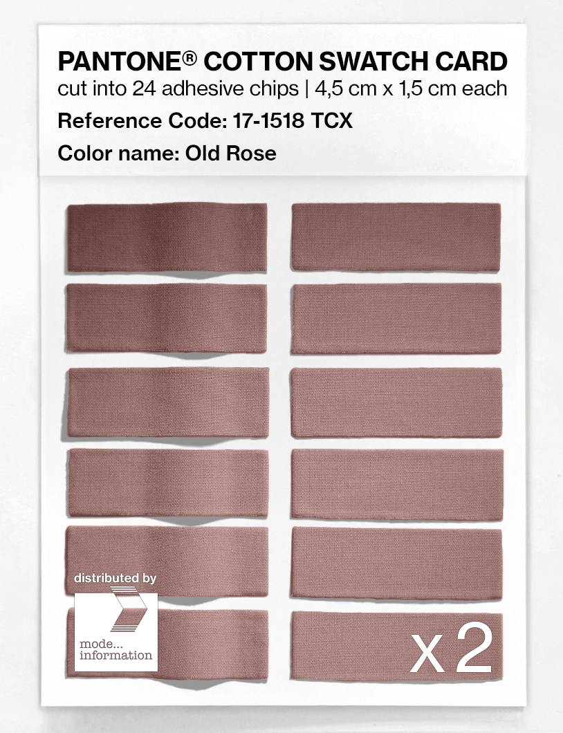 Product image 6 of the product “PANTONE® COTTON SWATCH CARD 17-1518 TCX Old Rose ”