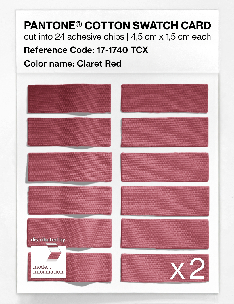 Artikelbild 6 des Artikels “PANTONE® COTTON SWATCH CARD 17-1740 TCX Claret Red “