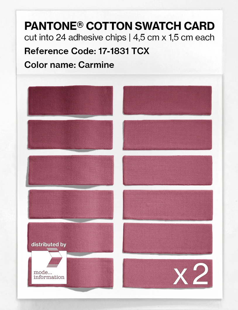 Artikelbild 6 des Artikels “PANTONE® COTTON SWATCH CARD 17-1831 TCX Carmine “