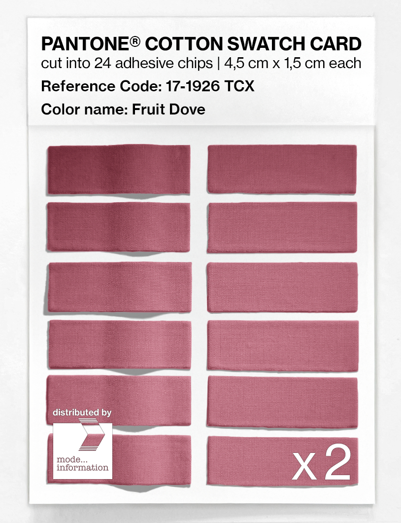 Product image 6 of the product “PANTONE® COTTON SWATCH CARD 17-1926 TCX Fruit Dove ”
