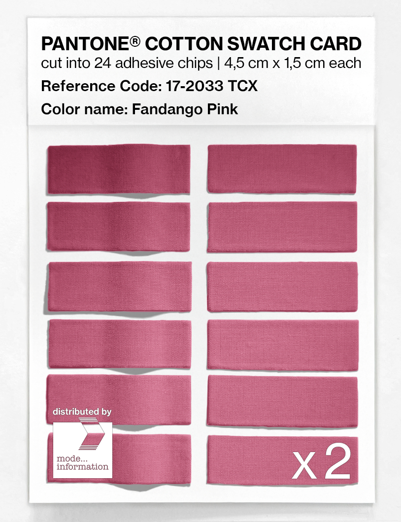 Product image 6 of the product “PANTONE® COTTON SWATCH CARD 17-2033 TCX Fandango Pink ”