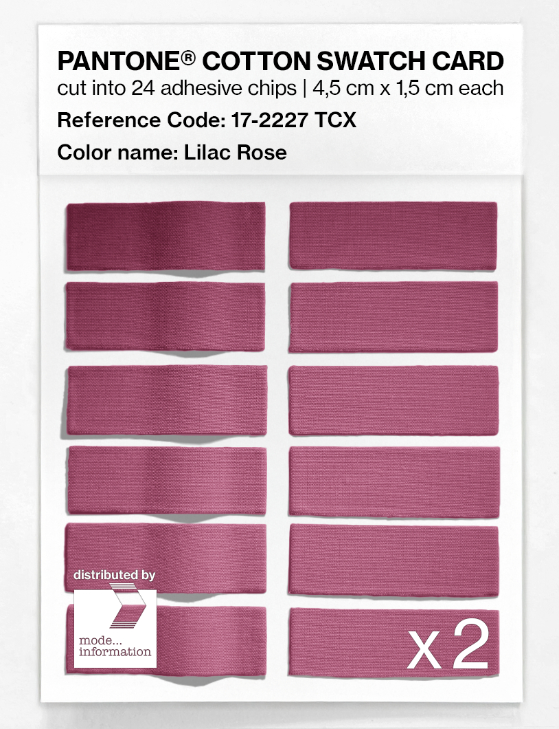 Product image 6 of the product “PANTONE® COTTON SWATCH CARD 17-2227 TCX Lilac Rose ”