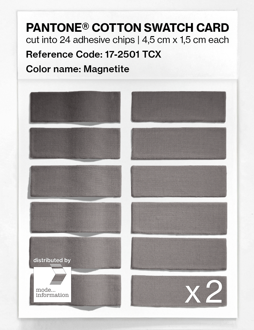 Product image 6 of the product “PANTONE® COTTON SWATCH CARD 17-2501 TCX Magnetite ”