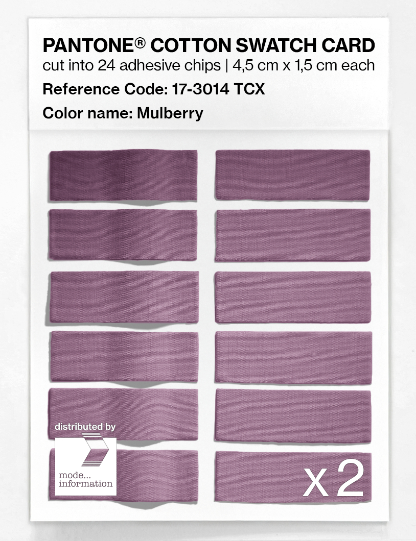 Product image 6 of the product “PANTONE® COTTON SWATCH CARD 17-3014 TCX Mulberry ”