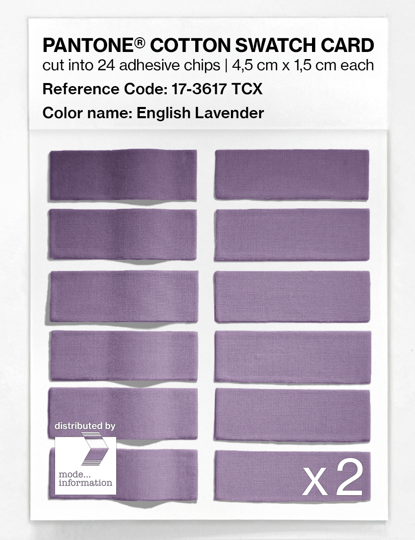 Product image 6 of the product “PANTONE® COTTON SWATCH CARD 17-3617 TCX English Lavender ”
