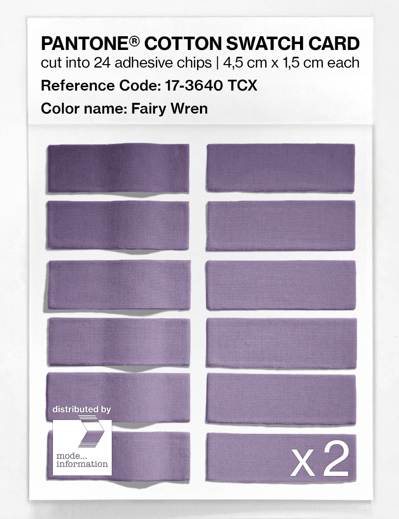 Product image 6 of the product “PANTONE® COTTON SWATCH CARD 17-3640 TCX Fairy Wren ”