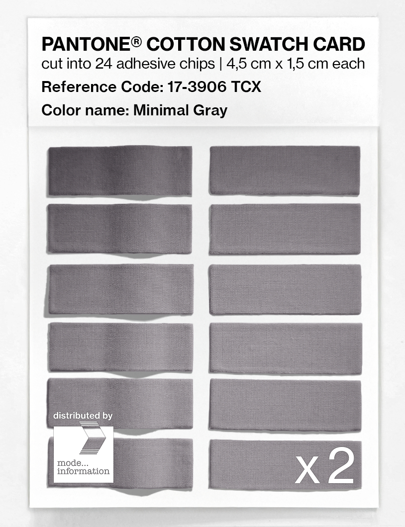 Product image 6 of the product “PANTONE® COTTON SWATCH CARD 17-3906 TCX Minimal Gray ”