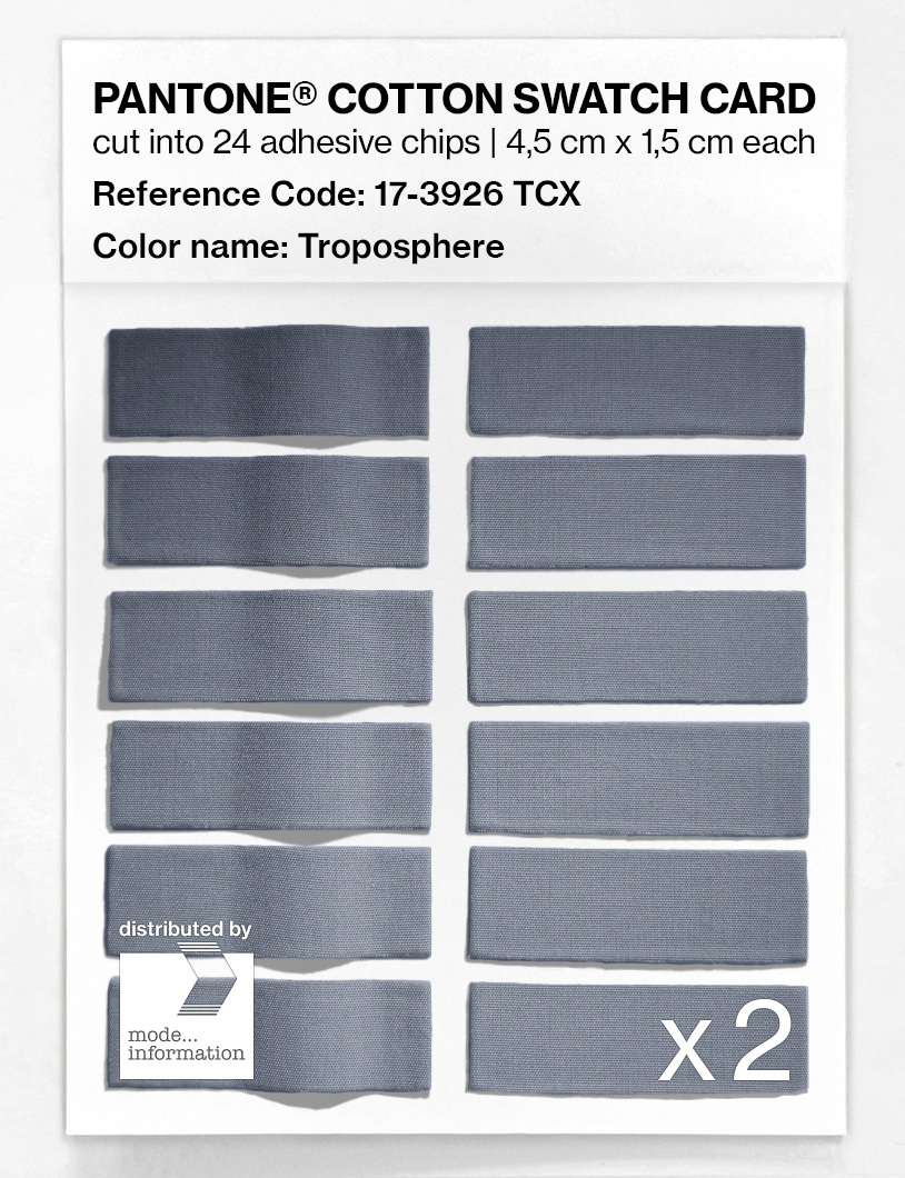 Product image 6 of the product “PANTONE® COTTON SWATCH CARD 17-3926 TCX Troposphere ”