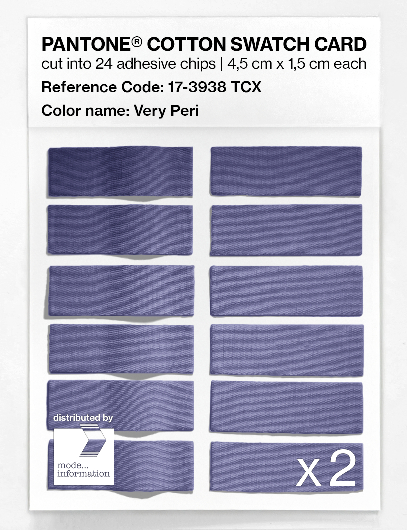 Product image 6 of the product “PANTONE® COTTON SWATCH CARD 17-3938 TCX Very Peri ”