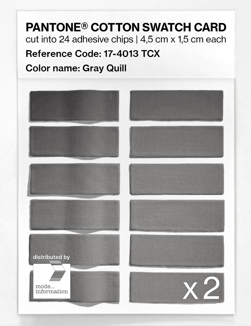 Product image 6 of the product “PANTONE® COTTON SWATCH CARD 17-4013 TCX Gray Quill ”