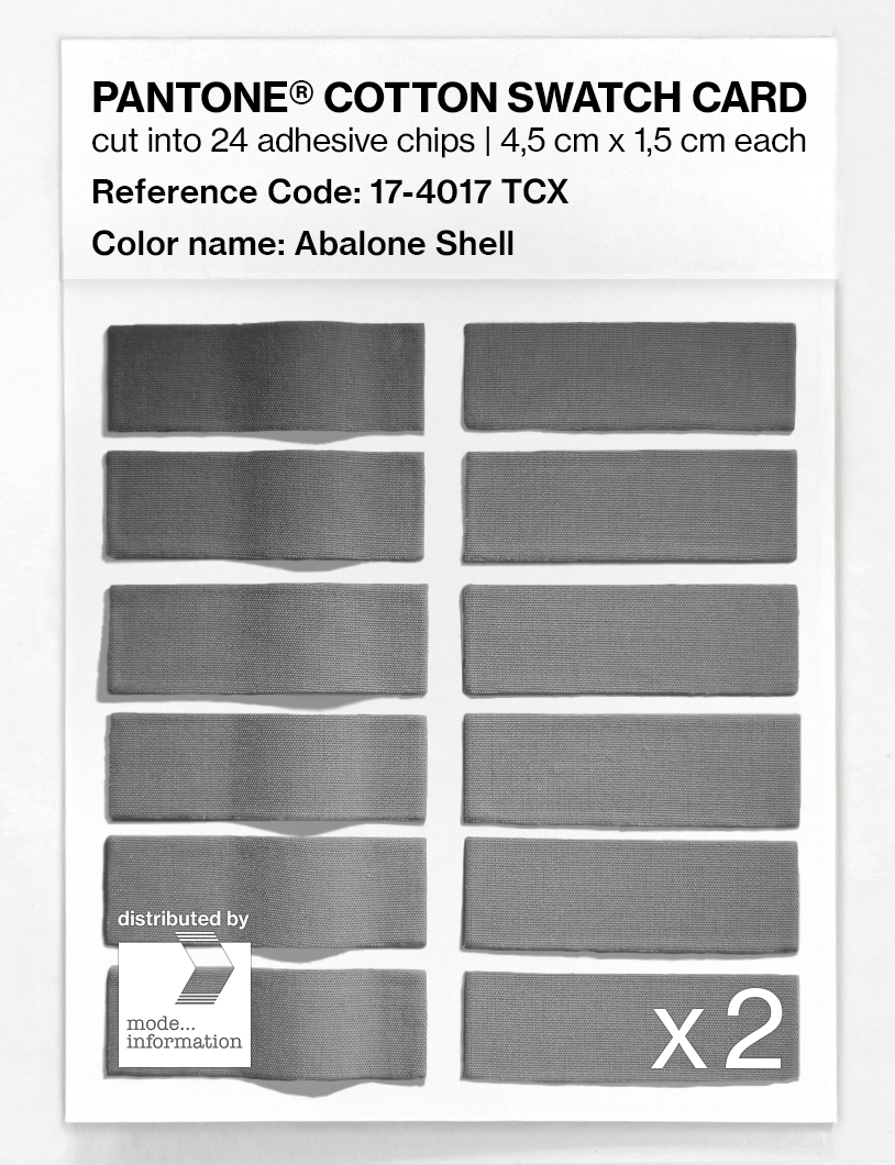 Product image 6 of the product “PANTONE® COTTON SWATCH CARD 17-4017 TCX Abalone Shell ”