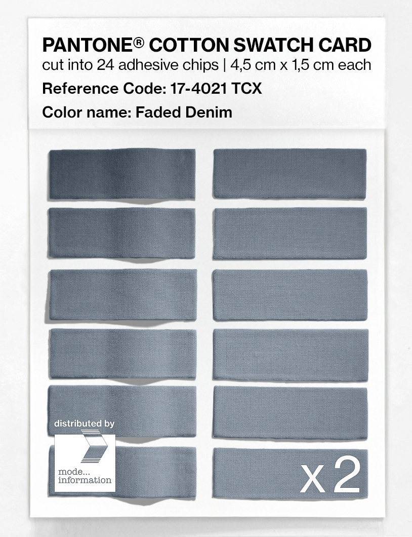 Product image 6 of the product “PANTONE® COTTON SWATCH CARD 17-4021 TCX Faded Denim ”