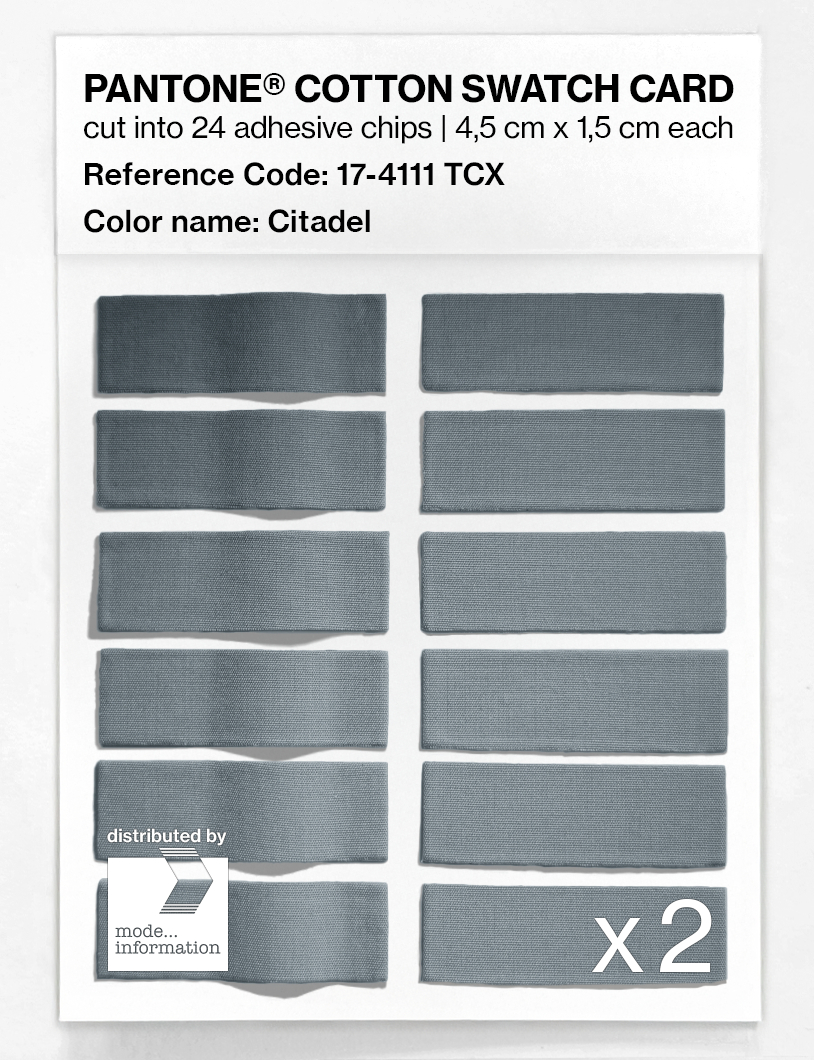 Product image 6 of the product “PANTONE® COTTON SWATCH CARD 17-4111 TCX Citadel ”