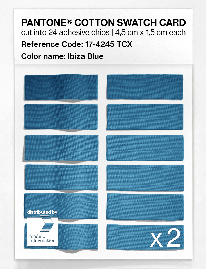 Product image 6 of the product “PANTONE® COTTON SWATCH CARD 17-4245 TCX Ibiza Blue ”