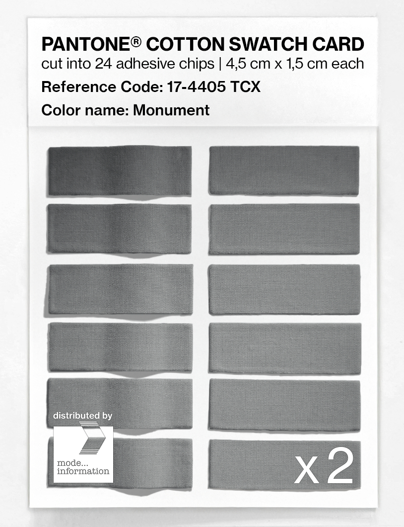 Product image 6 of the product “PANTONE® COTTON SWATCH CARD 17-4405 TCX Monument ”