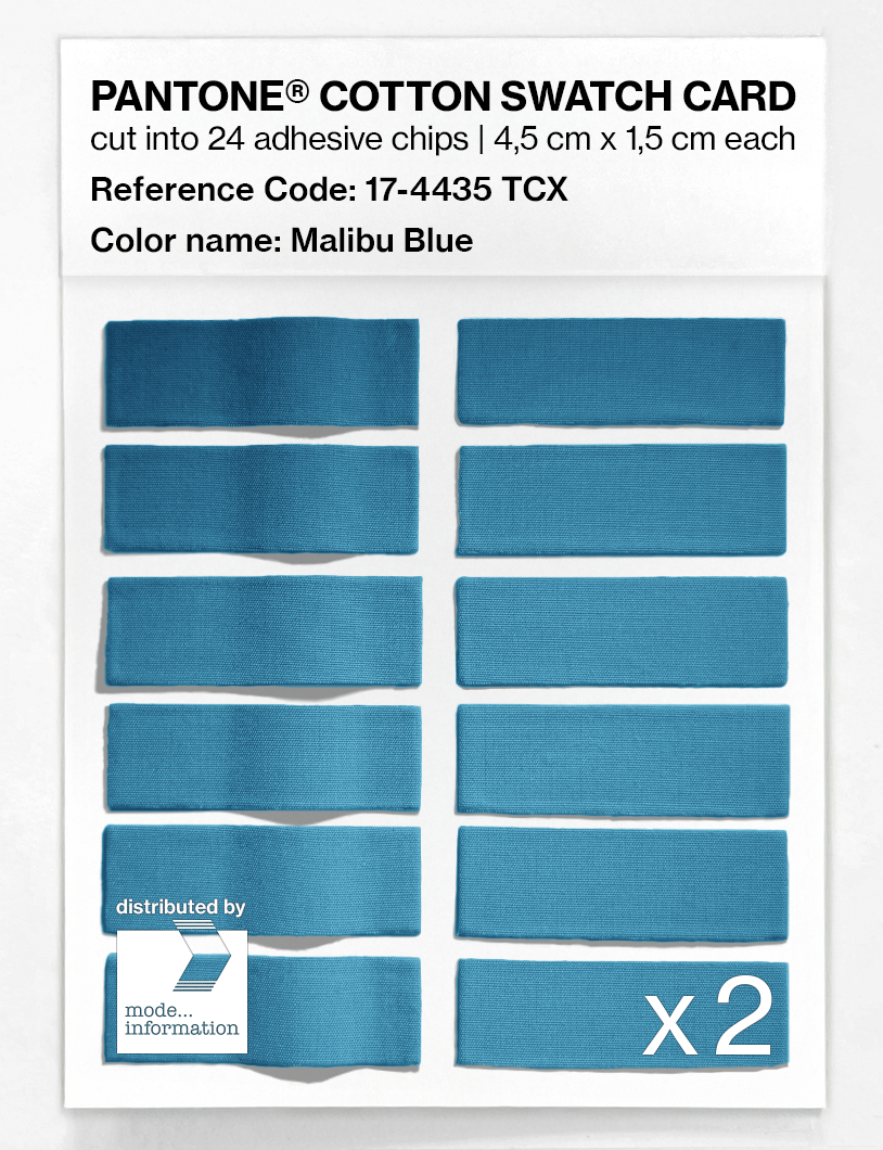 Product image 6 of the product “PANTONE® COTTON SWATCH CARD 17-4435 TCX Malibu Blue ”